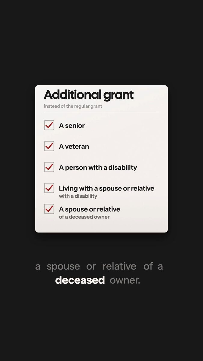 The additional grant as a checklist